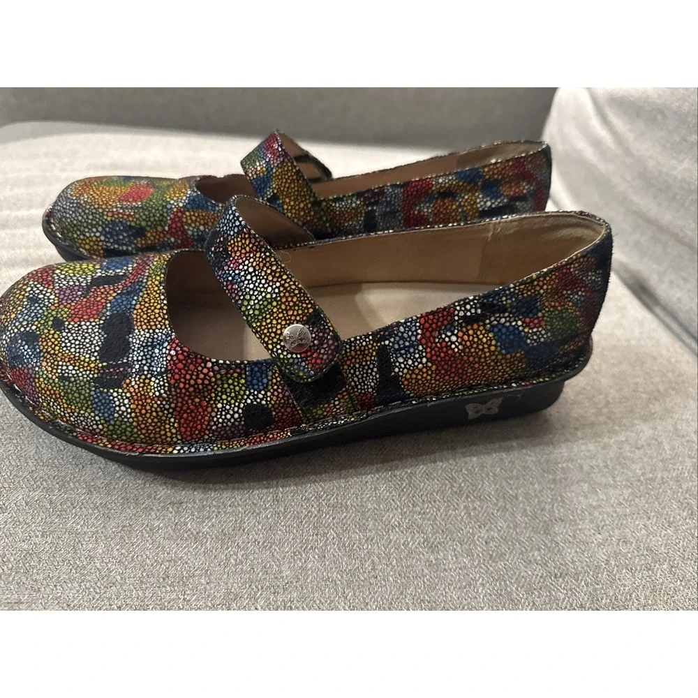 Algeria FEL-180 Mary Jane Stained Glass Shoes Hook & Loop Strap  EU Sz 41 US 9.5 - Picture 9 of 13